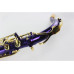 B-Flat Alto Saxofón Púrpura Pintura Oro Key 