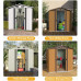 Caseta de Jardín Exterior con Piso y Puertas Dobles con Cerradura    250x196x212cm