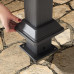 Cenador de jardín 4x4 m Aluminio Techo de policarbonato Aprox. 8 mm cenador de jardín 4 Cortinas Laterales Color Gris 