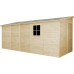 Cobertizo de Madera para jardín 10.1m2 con Pared Lateral con Suelo 