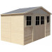 Cobertizo de Madera para jardín- Puerta con Cerradura Suelo TRATADO -A246x418x220cm 8m2 