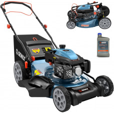 Cortacésped de gas 3 en 1 de 201 cc de 22 pulgadas 