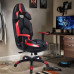 HZYDD Silla de Oficina,Silla de Juego de Cuero de Escritorio,Silla de Carreras Ajustable ergonómica de Alta Espalda,Silla de computadora giratoria,reposacabezas y Soporte Lumbar