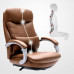 HZYDD Silla reclinada del Presidente Silla ejecutiva,Silla de Ordenador de Oficina ergonómica,Silla de Giro del Estudio en el hogar (Color:marrón)