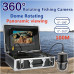  JCMYSH Cámara de Pesca submarina Pantalla de 10 Pulgadas Pantalla de cúpula giratoria de 360 ​​Grados 20 LE Finder de Video de la cámara de Pesca submarina DS IP68 Impermeable (Color : FX10-100M) 