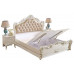 JVmoebel Cama barroca clásica estilo rococó, cama de hotel tapizada, cama de matrimonio, Chesterfield JVmoebel Cama barroca clásica estilo rococó, cama de hotel tapizada, cama de matrimonio, Chesterfield