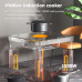 MNSSRN Calefacción para el hogar Mesa de calefacción eléctrica, Mesa de Parrilla eléctrica Ajustable, Mesa de café eléctrica de Sala de Estar, Horno Cuadrado Tabla de calefacción eléctrica 80 cm