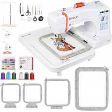 Máquina de Bordar 20x28 cm Área de Bordado Incluye 4 bastidores Máquina de Bordar 20x28 cm Área de Bordado Incluye 4 bastidores
