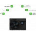  New Energy G180Y-B1 - Bomba de calor para piscina (4,35-18 kW, 230 V, 50 Hz, Mitshubishi R32, WLAN) 