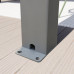 Pergola 3x6 m Postes de Aluminio con Techo de Lamas de Acero 