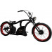 Power-Bikes, Pedelec, E-Bike, 250 W, Fatbike, Cruiser, Bicicleta, Rojo Negro Negro, Rojo    