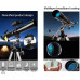 ROM Telescopio astronómico Profesional de Juguete para observación de Principiantes, Calibre de 80 mm, telescopio de refracción de Longitud Focal de 900 mm para niños princip