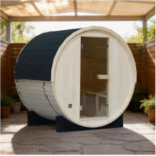 Sauna de vapor de barril al aire libre para 2 a 4 personas 