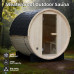 Sauna de vapor de barril al aire libre para 2 a 4 personas 