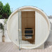 Sauna de vapor de barril al aire libre para 2 a 4 personas 