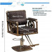 Silla de barbero hidráulico 360 grados rodantes Silla de barbero hidráulico 360 grados rodantes