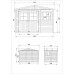 TIMBELA M334F+M334G Cobertizo de Madera para jardín- Puerta con Cerradura Suelo TRATADO - A226x324x216cm-6m2 Cobertizo de Madera Natural TIMBELA M334F+M334G Cobertizo de Madera para jardín- Puerta con Cerradura Suelo TRATADO - A226x324x216cm-6m2 Cobertizo de Madera Natural