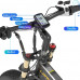  X3000plus-UP Bicicleta de Nieve de 20 Pulgadas con neumáticos Gruesos y 4.0, Bicicleta montaña Plegable, Horquilla Delantera Mejorada (Black Grey, 17.5Ah + 1 batería Repuesto) 