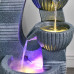 XQKQ Humidificador Creativo, Fuente de Agua de sobremesa Fuente de Agua de sobremesa para Interiores/Exteriores 4 Cuencos escalonados Fuente de Agua de Cascada para Mesa Escritor XQKQ Humidificador Creativo, Fuente de Agua de sobremesa Fuente de Agua de sobremesa para Interiores/Exteriores 4 Cuencos escalonados Fuente de Agua de Cascada para Mesa Escritor