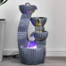 XQKQ Humidificador Creativo, Fuente de Agua de sobremesa Fuente de Agua de sobremesa para Interiores/Exteriores 4 Cuencos escalonados Fuente de Agua de Cascada para Mesa Escritor XQKQ Humidificador Creativo, Fuente de Agua de sobremesa Fuente de Agua de sobremesa para Interiores/Exteriores 4 Cuencos escalonados Fuente de Agua de Cascada para Mesa Escritor