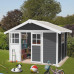 caseta cobertizo de resina jardin grosfillex deco7 7.53 m2 sherwood color marron 