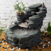 ksamwjf Fuente de Mesa Fuente de Piso Cascada de rocalla pequeña para Interiores y Exteriores, Adecuada para la Familia, jardín al Aire Libre, balcón, decoración de Patio Fuente de Cascada ksamwjf Fuente de Mesa Fuente de Piso Cascada de rocalla pequeña para Interiores y Exteriores, Adecuada para la Familia, jardín al Aire Libre, balcón, decoración de Patio Fuente de Cascada